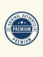 Fototapeta premium Original Authentic Premium Badge Design with Established Year 1992.