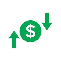 Obraz premium Profit Loss Icon – Business Finance Gain and Decline Symbol