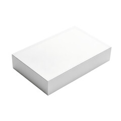Fototapeta premium White rectangular box on a plain white background isolated on transparent background