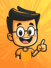 professional and fun logo design concept with graphic elements, emotional cartoon expressions, and clean layout for banners and brand identity visuals,