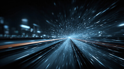 high speed data transfer internet technology concept futuristic digital background light trails moving fast tunnel cyber security communication network connection technology innovation