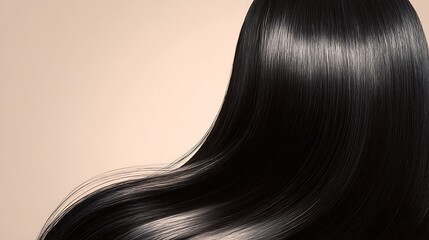 Smooth Black Hair Texture / 滑らかな黒髪のテクスチャ