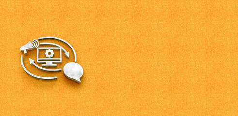 Omnichannel Support and Customer Feedback Loop Symbol