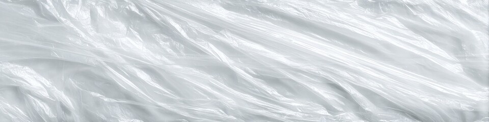 Fototapeta premium Crinkled transparent plastic texture with subtle light reflections