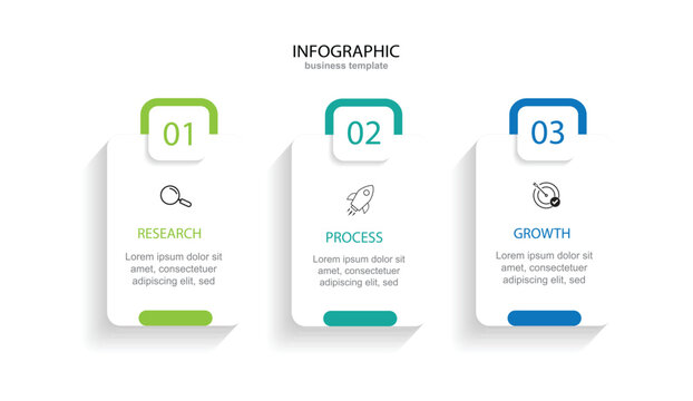 modern design template for infographics with 3 option or step vector illustration, business infographic, timeline infographic template,	