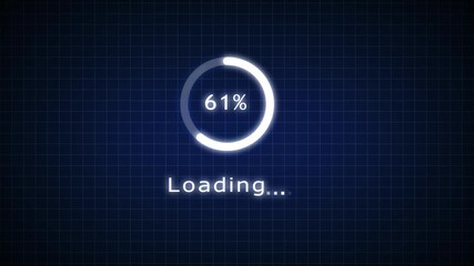 Abstract Circle loading processing bar icon animation on background concept with alpha channel . Processing from 0 to 100 transfer on black background - Powered by Adobe
