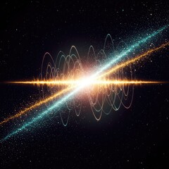 Abstract quantum background illustrating the duality of wave and particle behavior in subatomic space and fundamental physics concepts ,computation ,cosmic ,complexity