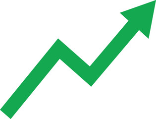 Dynamic upward arrow representing progress and grow business financial profit.