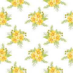 Flower vector seamless pattern illustration floral background 
