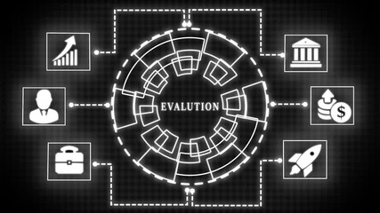 EVALUTION - Application Programming Interface. Software development tool. Business, modern technology, internet and networking concept. digital Hud animation cyber security data protection business  - Powered by Adobe