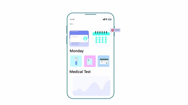 Modern Mobile Application Interface Design for Health Tracking.