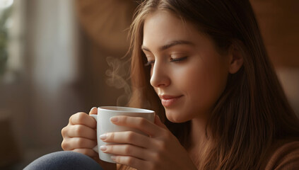 Person Sitting Quietly with Coffee