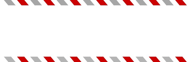 Frame gray white red striped background