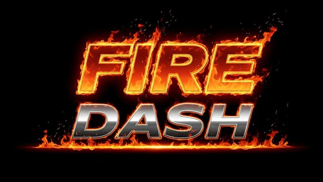 Fire Dash Emblem Logo Design.
