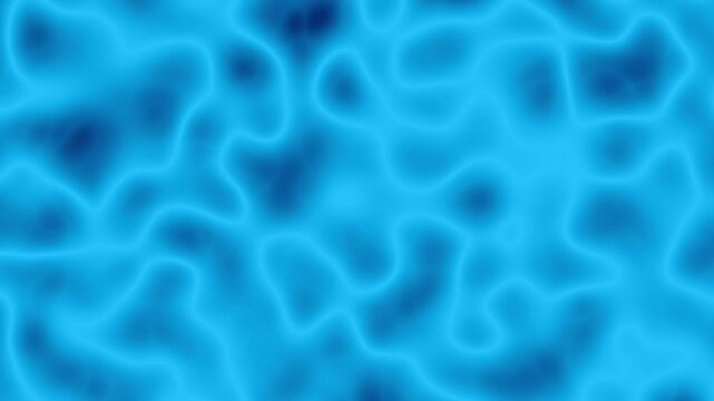 Seamless blue water surface texture with microscopic liquid motion and light energy patterns reflecting biology cells or a medical virus under a swimming pool wave