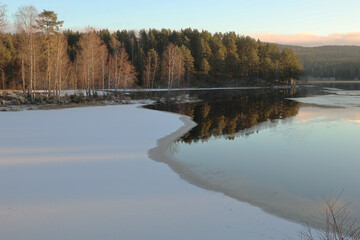 Frozen lake