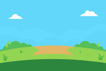 Obraz premium vector illustration of a landscape
