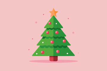 Naklejka premium christmas tree vector illustration