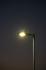 マジックアワーに浮かび上がる街灯