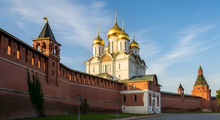 Fototapeta premium Historic Russian Orthodox Church Architecture Landmark.