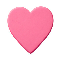 Fototapeta premium A vibrant pink heart shape isolated against a stark black background
