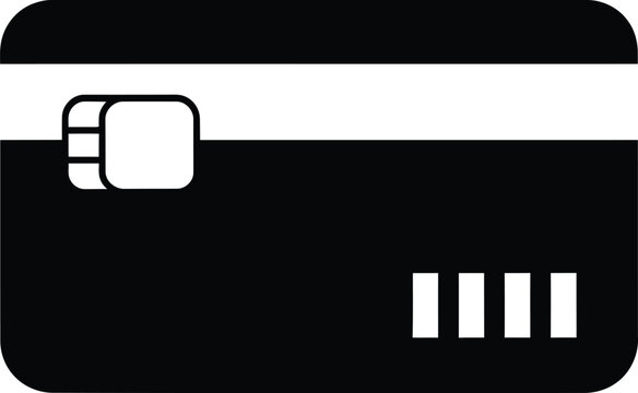 A black and white image of a credit card