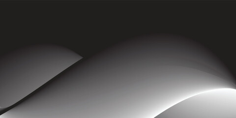 New abstract black wave background for banner. black design