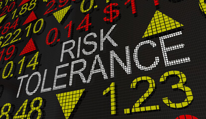 Risk Tolerance Stock Market Investment Tolerant Loss Vs Growth 3d Illustration