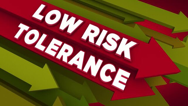 Low Risk Tolerance Arrows Down Risky Tolerant Averse 3d Animation
