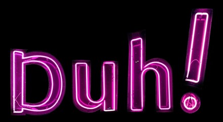 Duh! pink neon lights