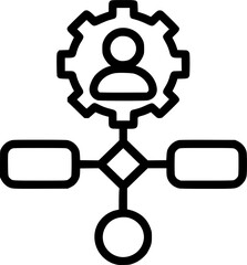 Obraz premium System integration workflow node icon vector illustration