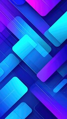 Modern Abstract Background with Overlapping Geometric Shapes in Vibrant Blue and Purple Gradients