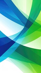Bright Abstract Blue Green Gradient Design Smooth Wavy Shapes Modern Digital Background