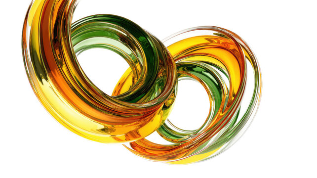 Abstract colorful background featuring a vibrant pattern of rainbow circles and plastic elastic wire swirls for a modern technology vector illustration design - Powered by Adobe