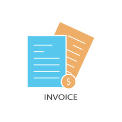 File invoice icon Logos. Flat Vector