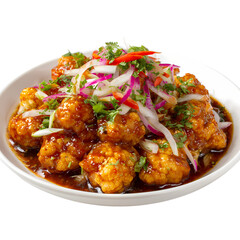 A gourmet dish of delicious chicken curry with healthy isolated on transparent background