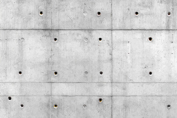 concrete wall texture with round holes and horizontal lines