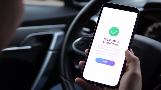 Cinematic tension meets instant finance. In dramatic slow motion, this video shows a person applying for an online loan with a single button press, followed by a successful approval notification.