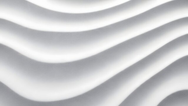 Abstract wavy texture in white and grey tones creating a soft, dynamic background