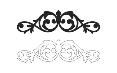 Ornate scrollwork border design