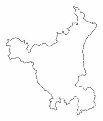 Haryana outline map