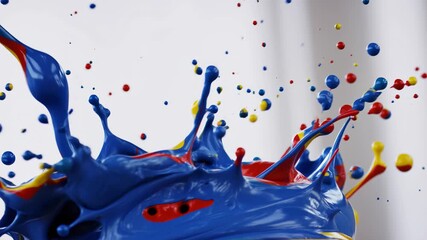 Colorful paint splash motion captures dynamic burst and vivid energy