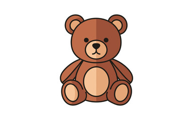 Obraz premium Cute brown teddy bear sitting