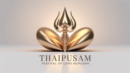 Thaipusam Festival of Lord Murugan with Golden Vel Symbol
