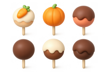 Colorful cake pop collection with festive designs for party celebrations and holiday decor