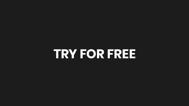 Try For Free Minimal Particle Text Animation 4K Trial Access Promotion and Conversion Marketing