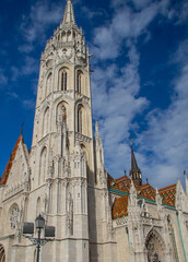 The Church of the Assumption of the Buda Castle , more commonly known as the Matthias Church
