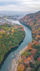 Nov 24 2025 Ichinoi Weir And Togetsukyo Bridge Kyoto River
