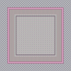 Obraz premium Elegant Red Floral Scarf with a Decorative BorderElegant Red Floral Scarf with a Decorative Border Elegant Square Scarf with Intricate Geometric Motif 