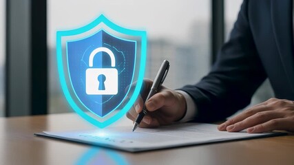 AI finance business data security digital technology contract signature agreement investment, secure digital document signing, smart authentication, and protected financial transaction workflow - Powered by Adobe